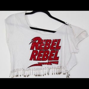 One of a kind “Rebel Rebel” band tee